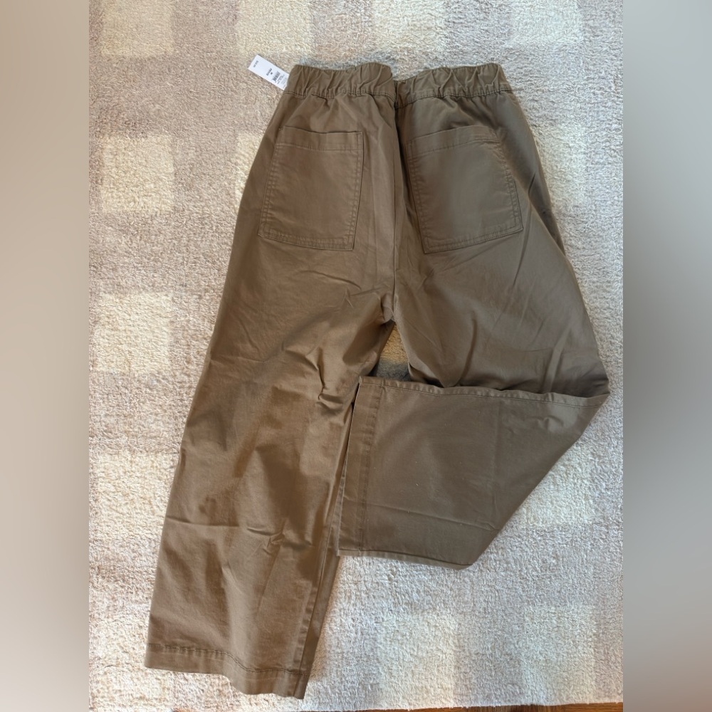 NWT Gap Factory High Rise Easy Wide-Leg Khaki M Petite - Picture 3 of 5